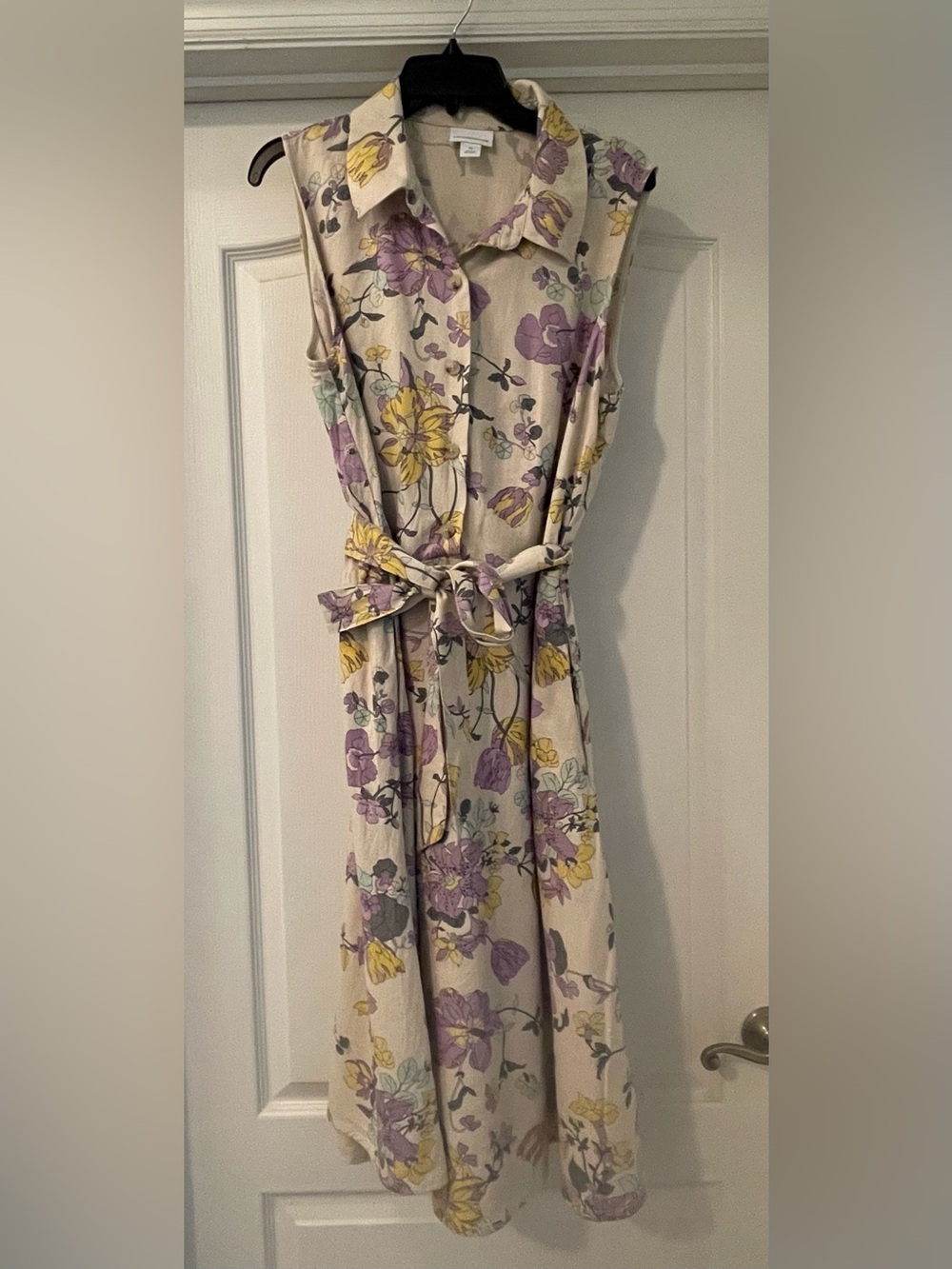 Liz Claiborne Sleeveless Floral Shirt Dress